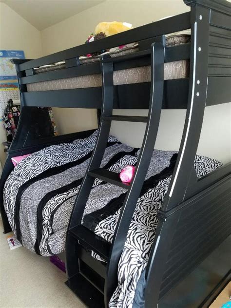 Gray & Silver Phoenix Twin Metal Loft Bed Twin Mattress set. . Used bunk beds for sale near me